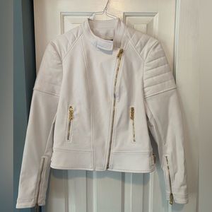 Versace white bomber jacket